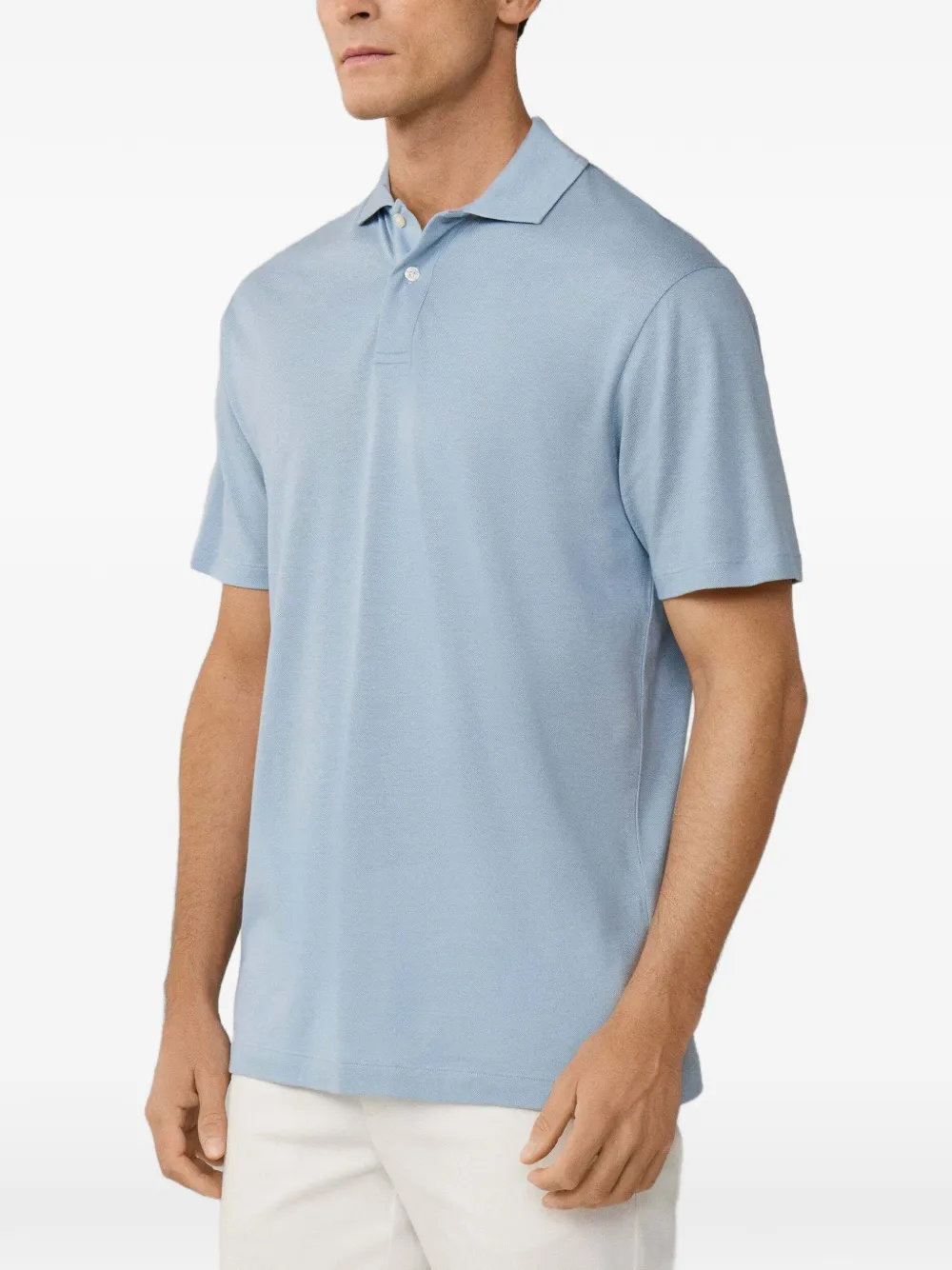 Hackett London Travel Pique poloshirt Blauw