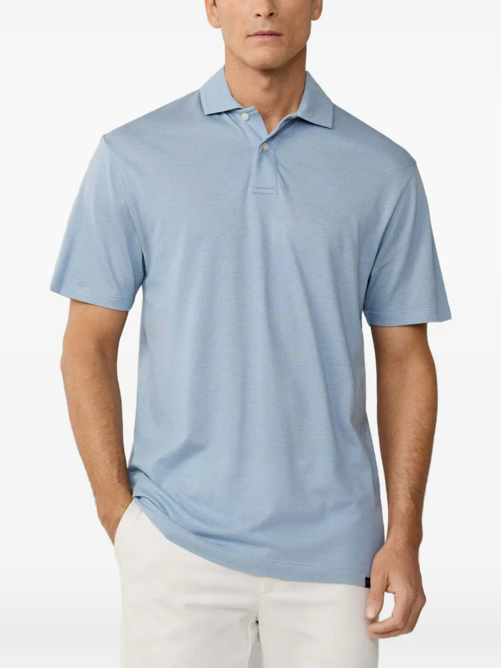 Hackett Travel Pique Polo Shirt In Blue