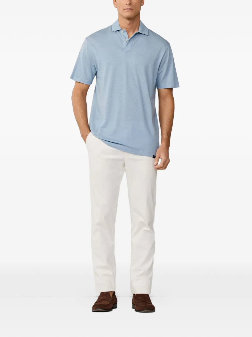Hackett London Travel Pique poloshirt Blauw