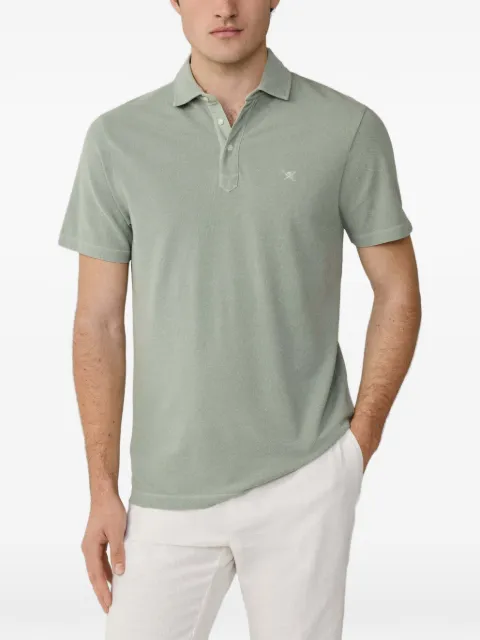 Hackett London garment-dyed pique-knit polo shirt