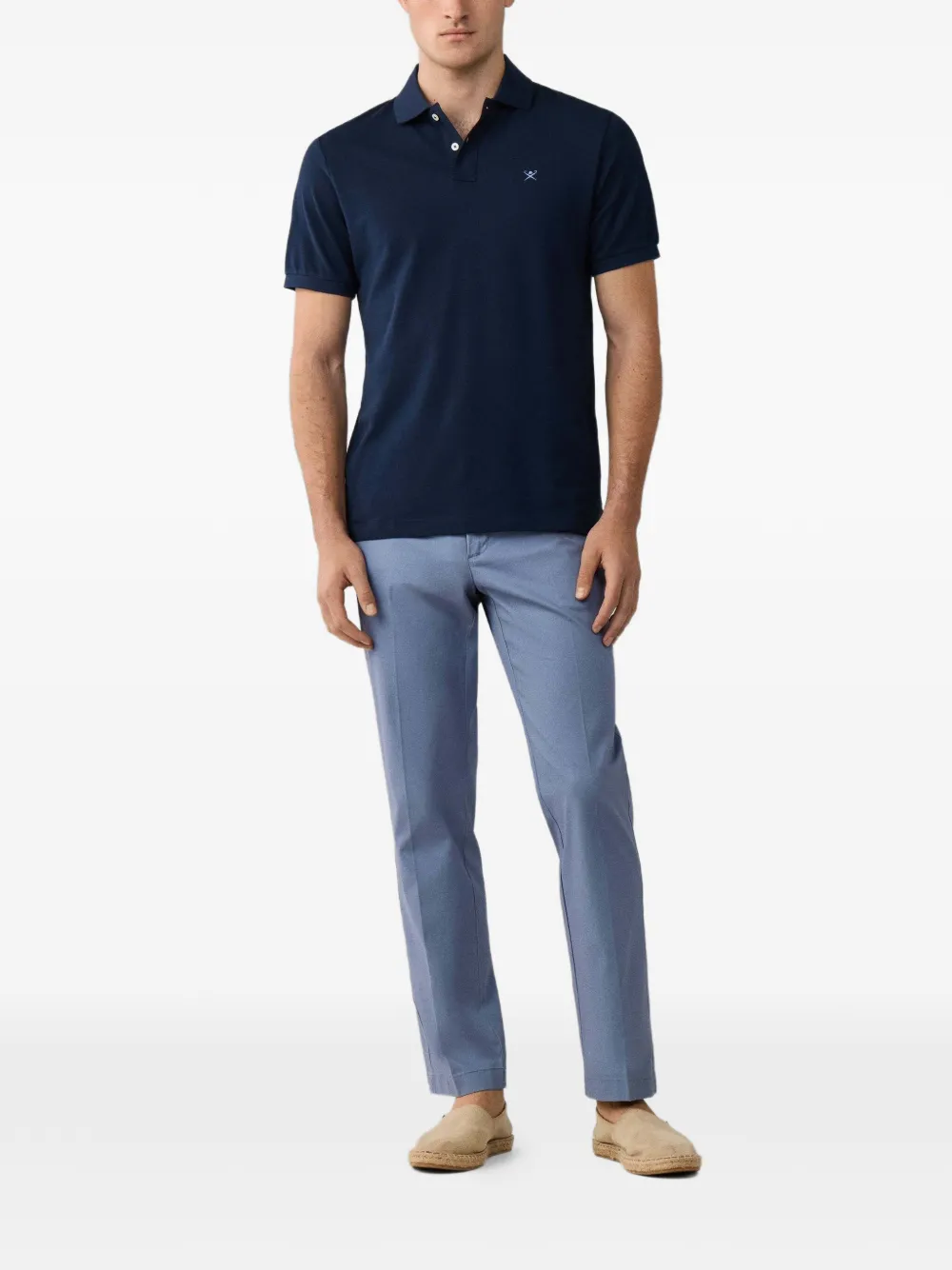 Hackett London Sanderson broek met riemlus Blauw