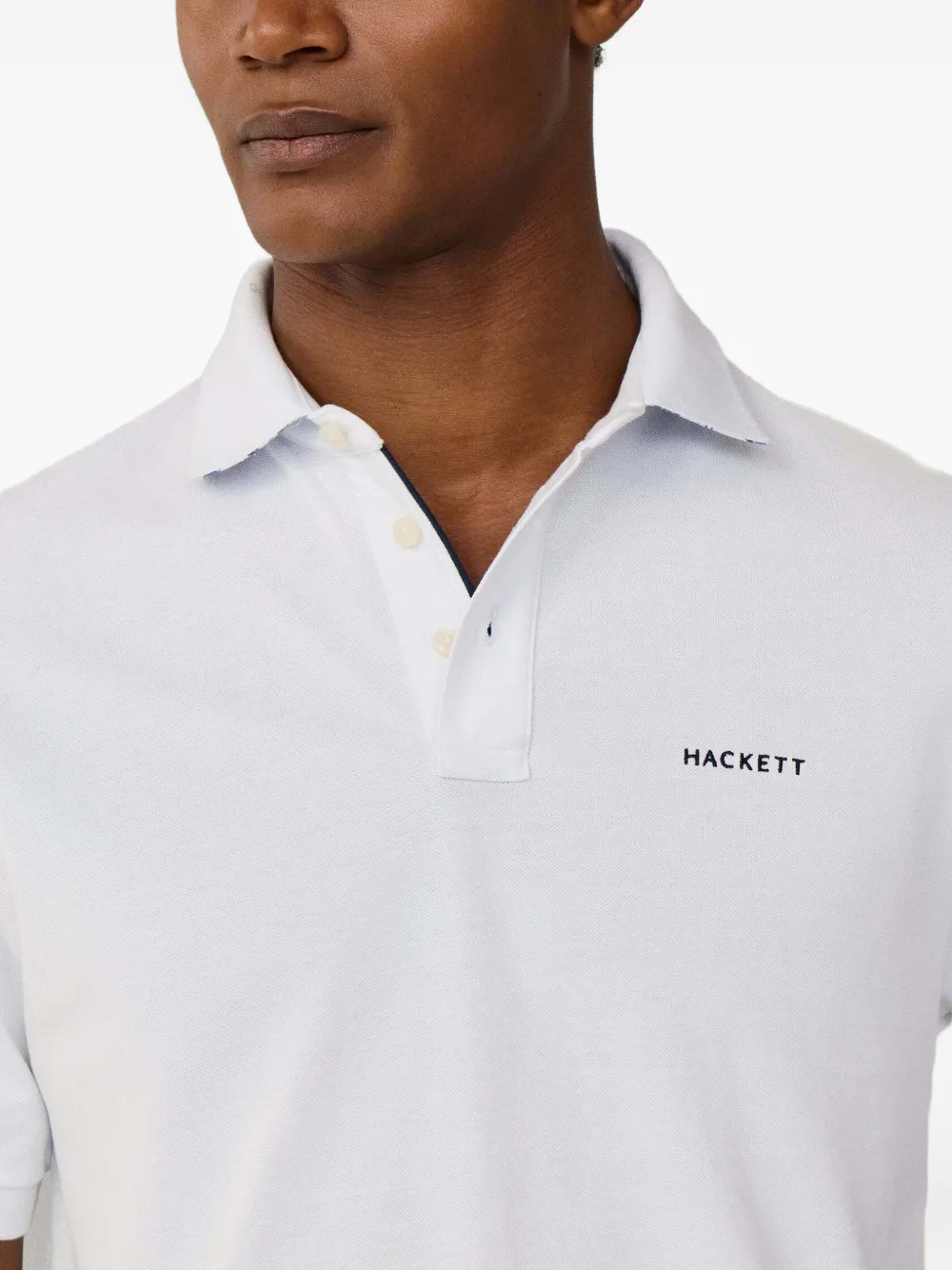 Hackett London Poloshirt met borduurwerk Wit