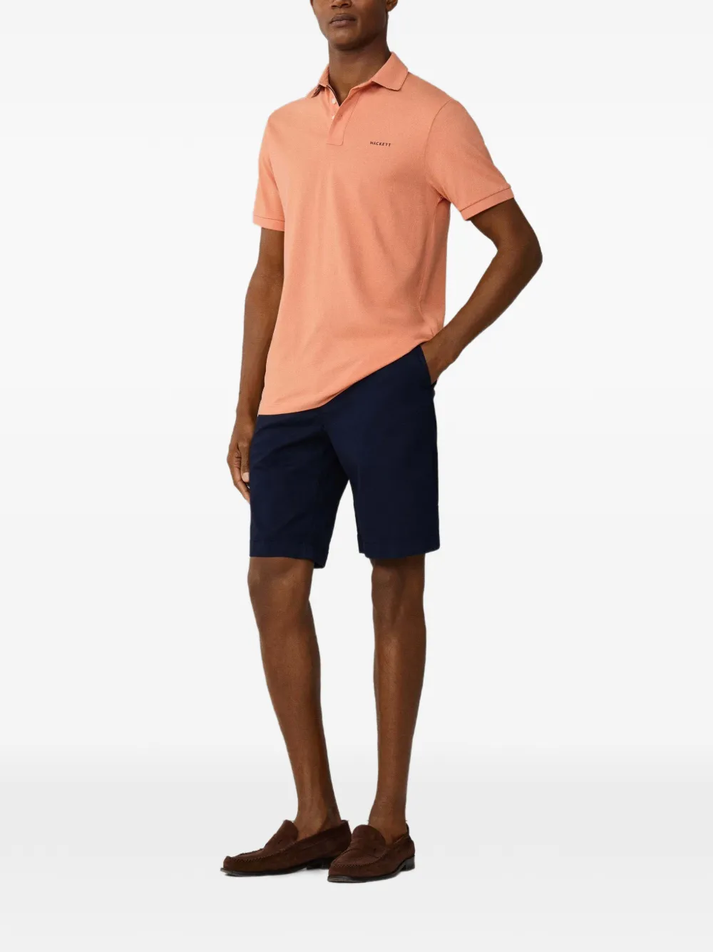 Hackett London Regent ruimvallende katoenen shorts Blauw