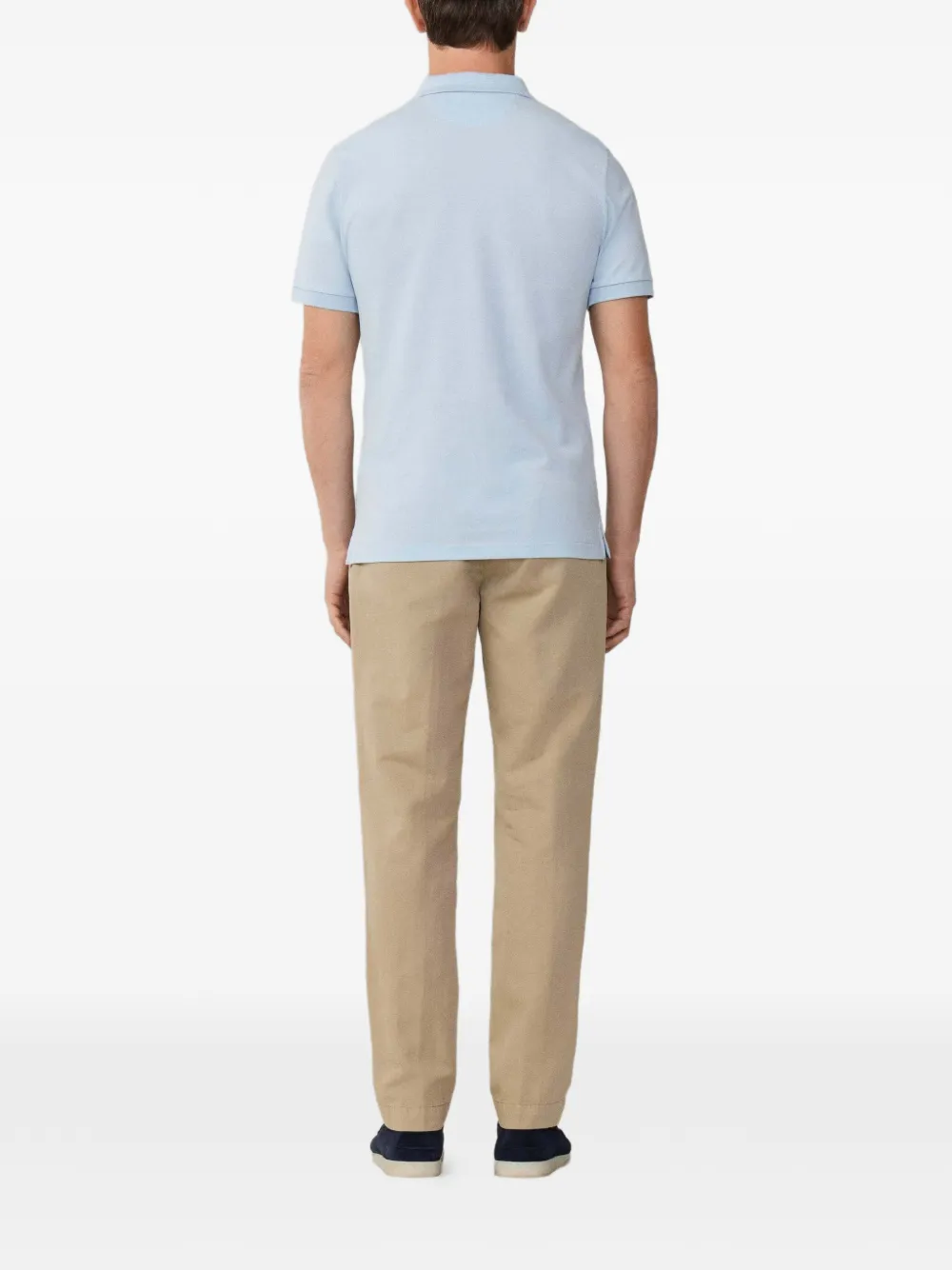 Hackett London Katoenen piqué poloshirt met geborduurd logo Blauw