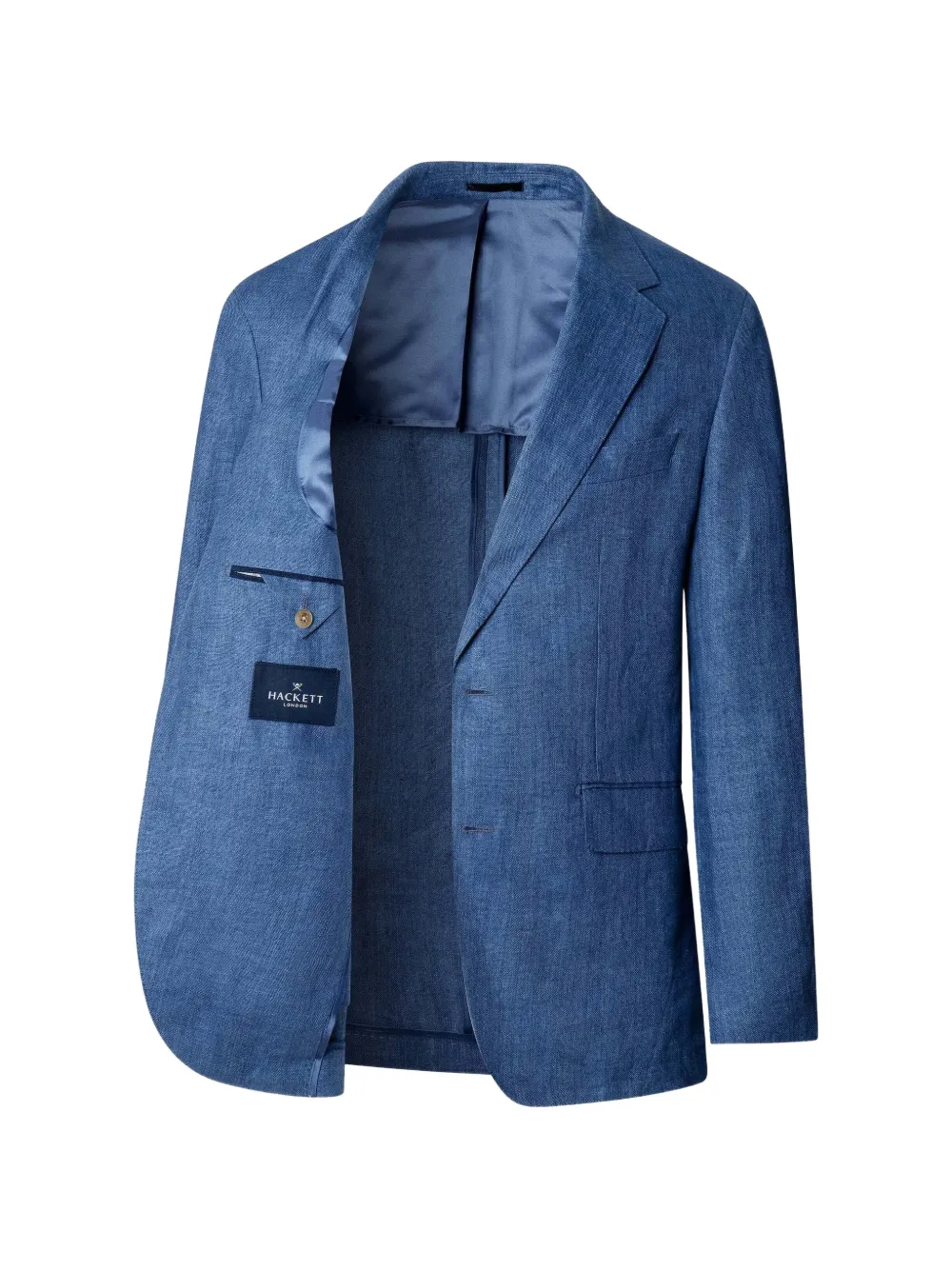 Hackett London Einreihiges Delavé Sakko - Blau