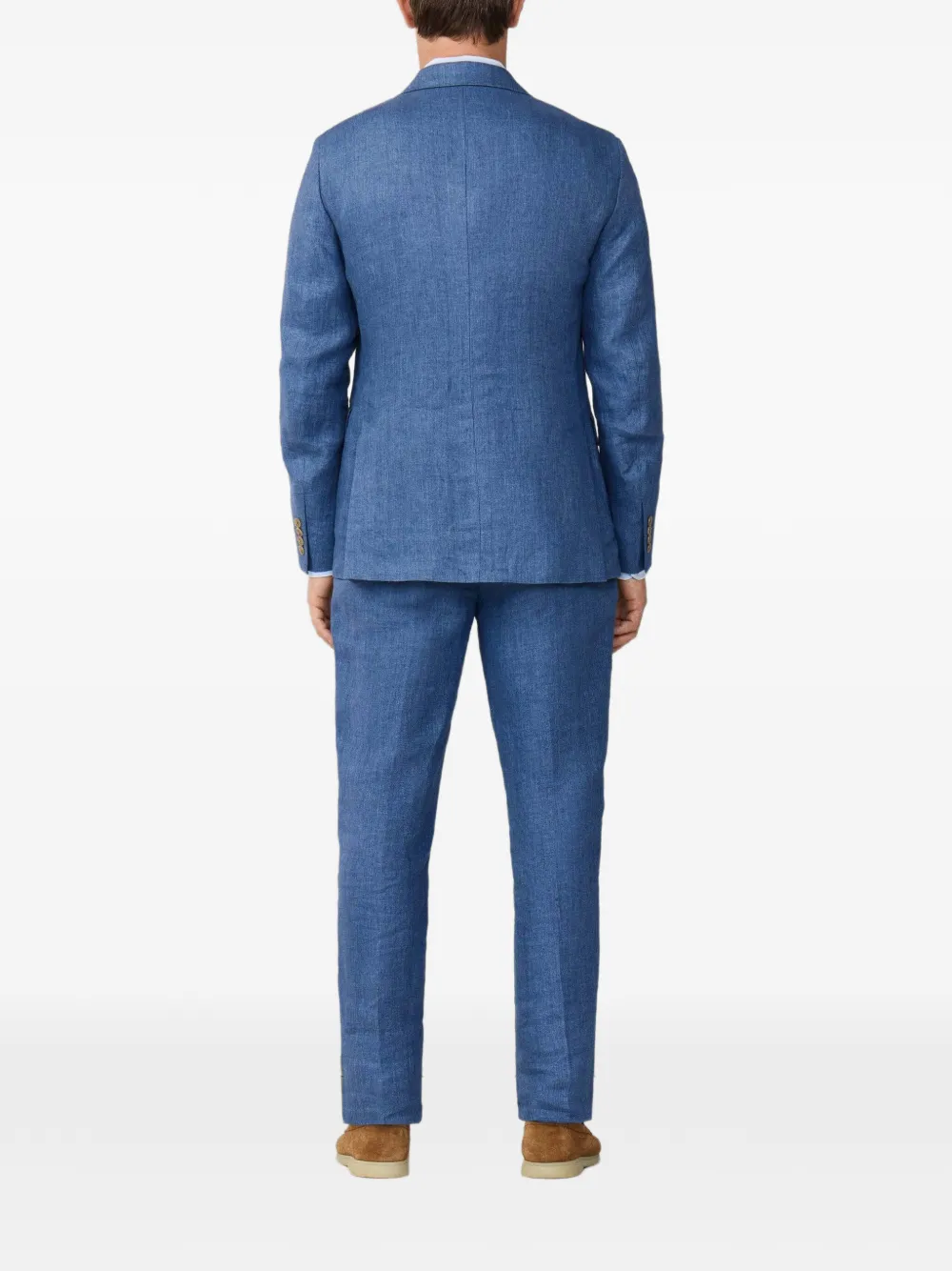 Hackett London Delavé blazer met enkele rij knopen Blauw