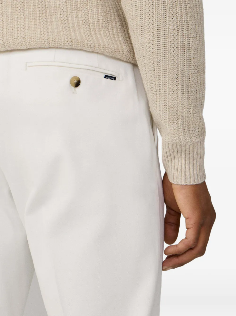 Hackett London Kensington slim-fit broek Wit
