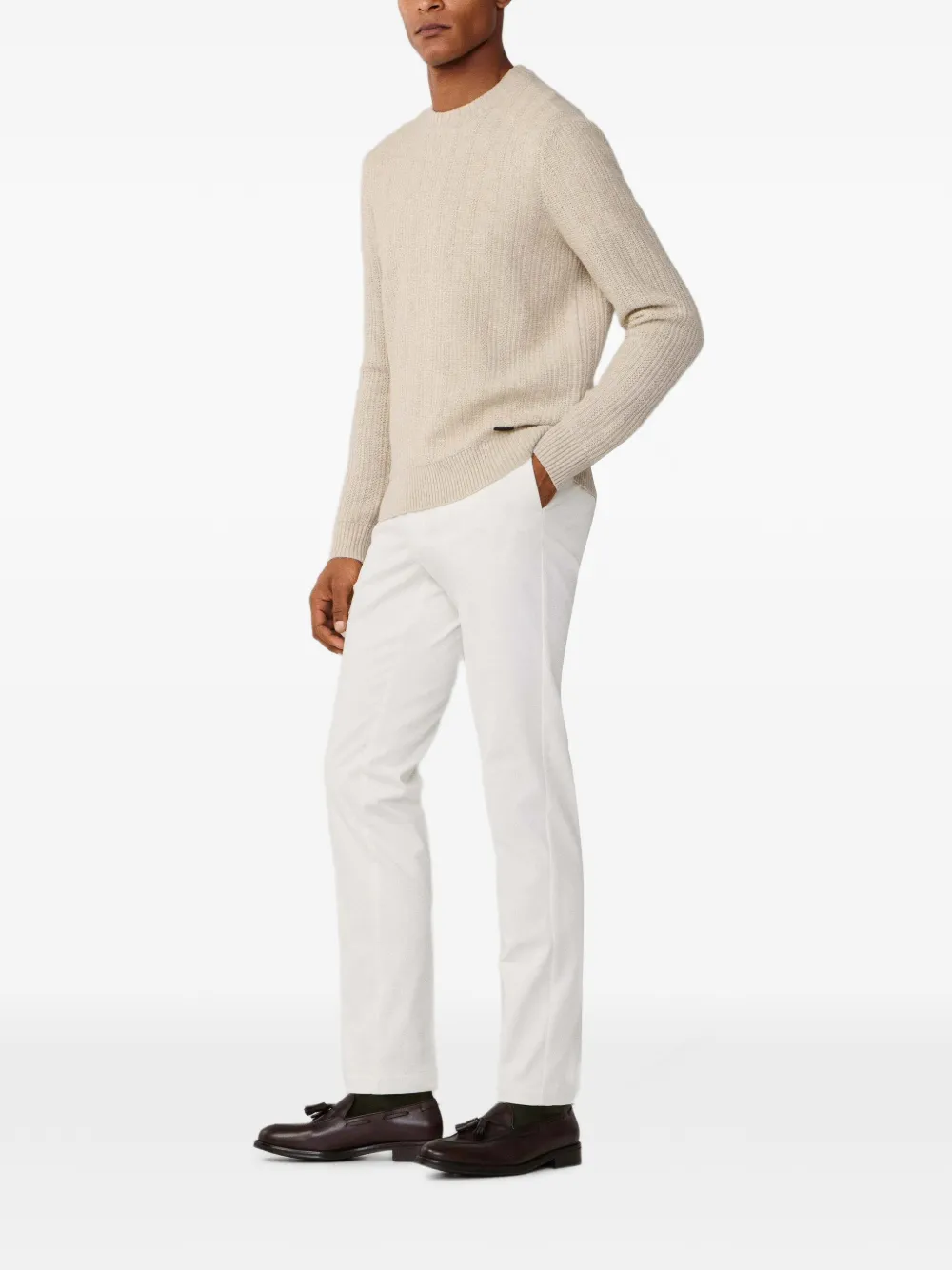 Hackett London Kensington slim-fit broek Wit
