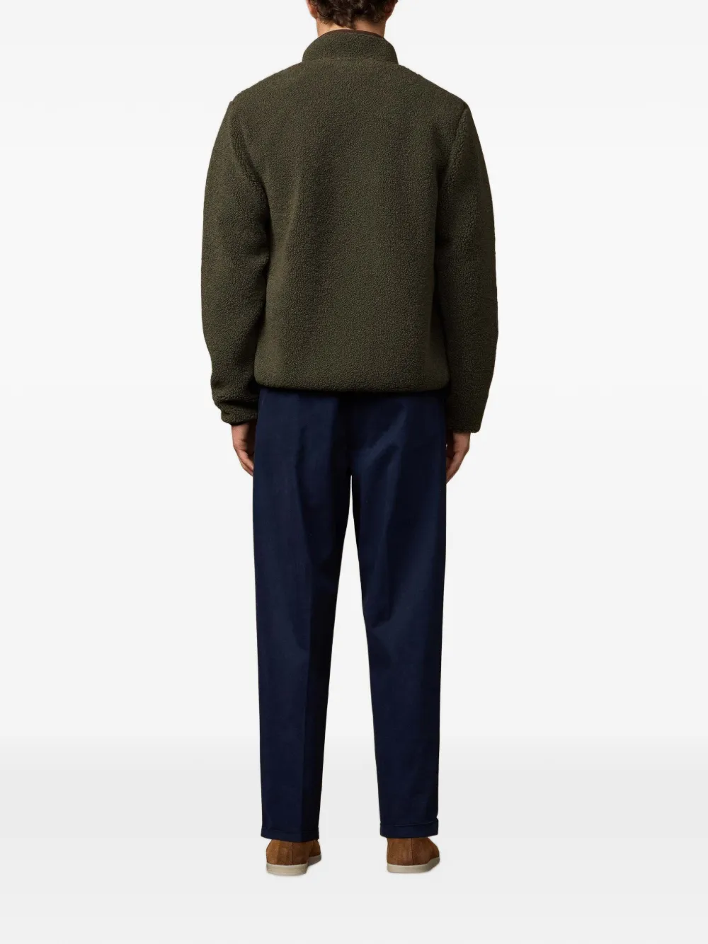 Hackett London Heritage Badge fleece jack met teddybeer Groen