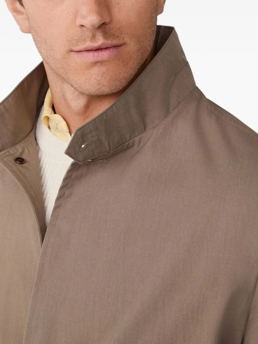 Hackett Long-sleeve Buttoned Blazer In Brown