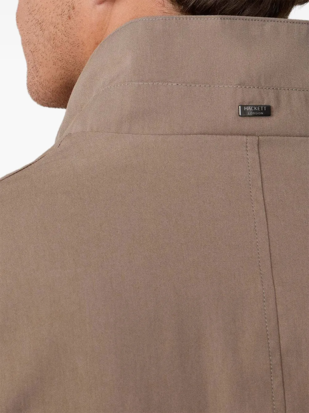 Hackett Long-sleeve Buttoned Blazer In Brown