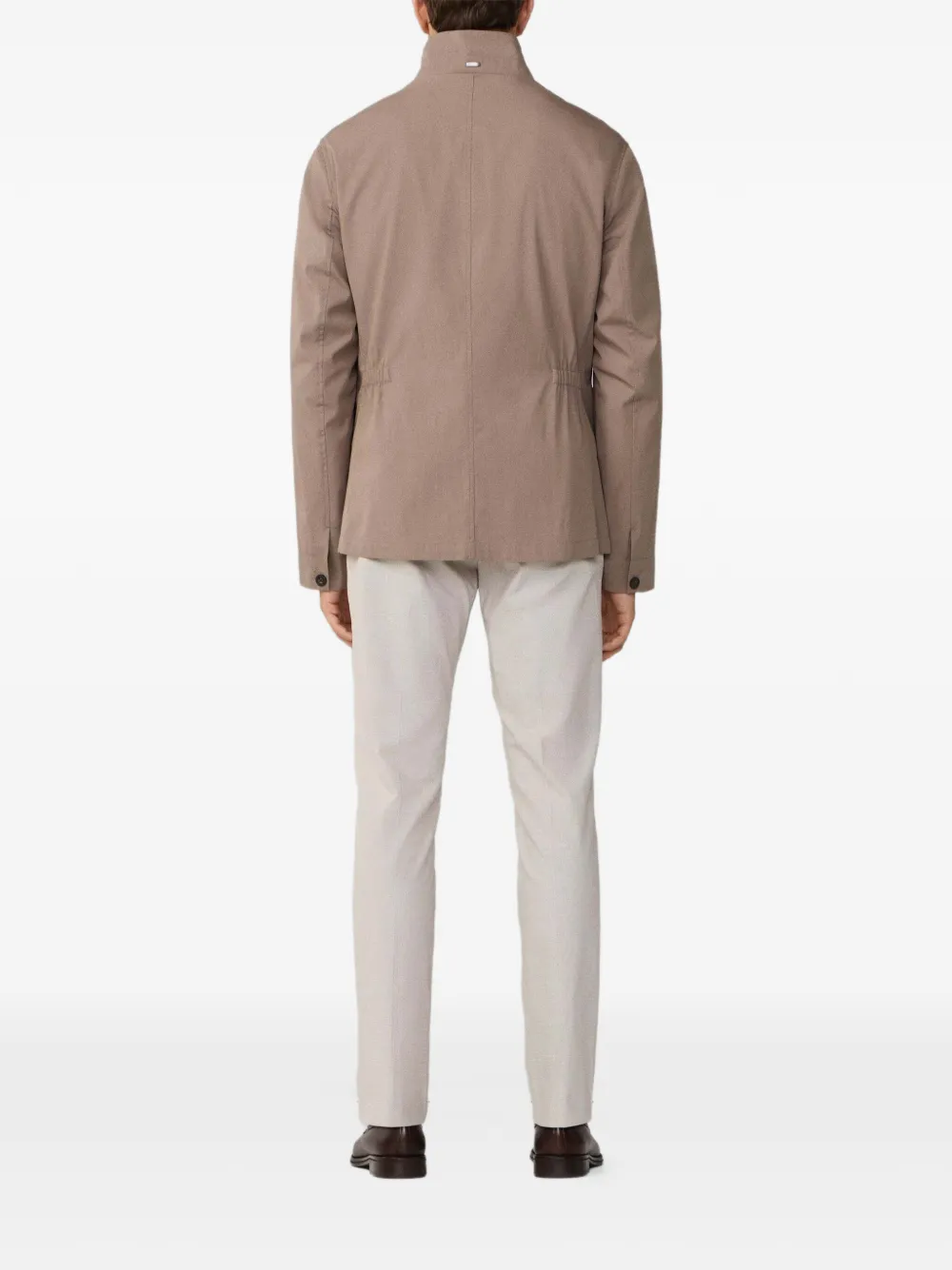 Hackett Long-sleeve Buttoned Blazer In Brown