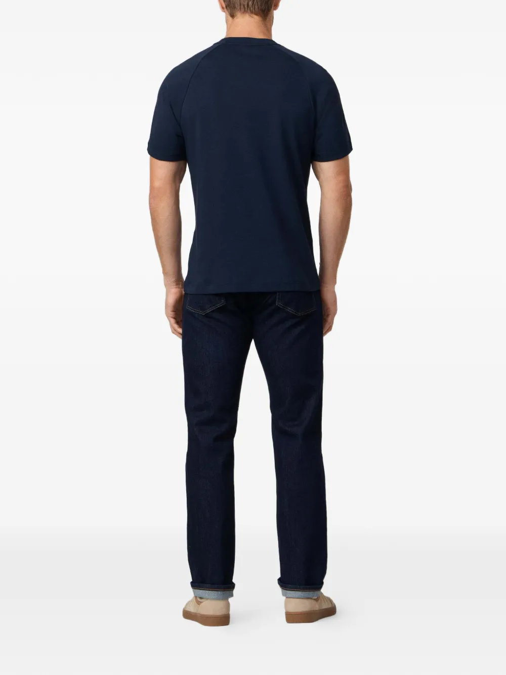 Hackett London T-shirt met banddetail Blauw