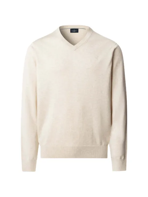 Hackett London embroidered V-neck sweater
