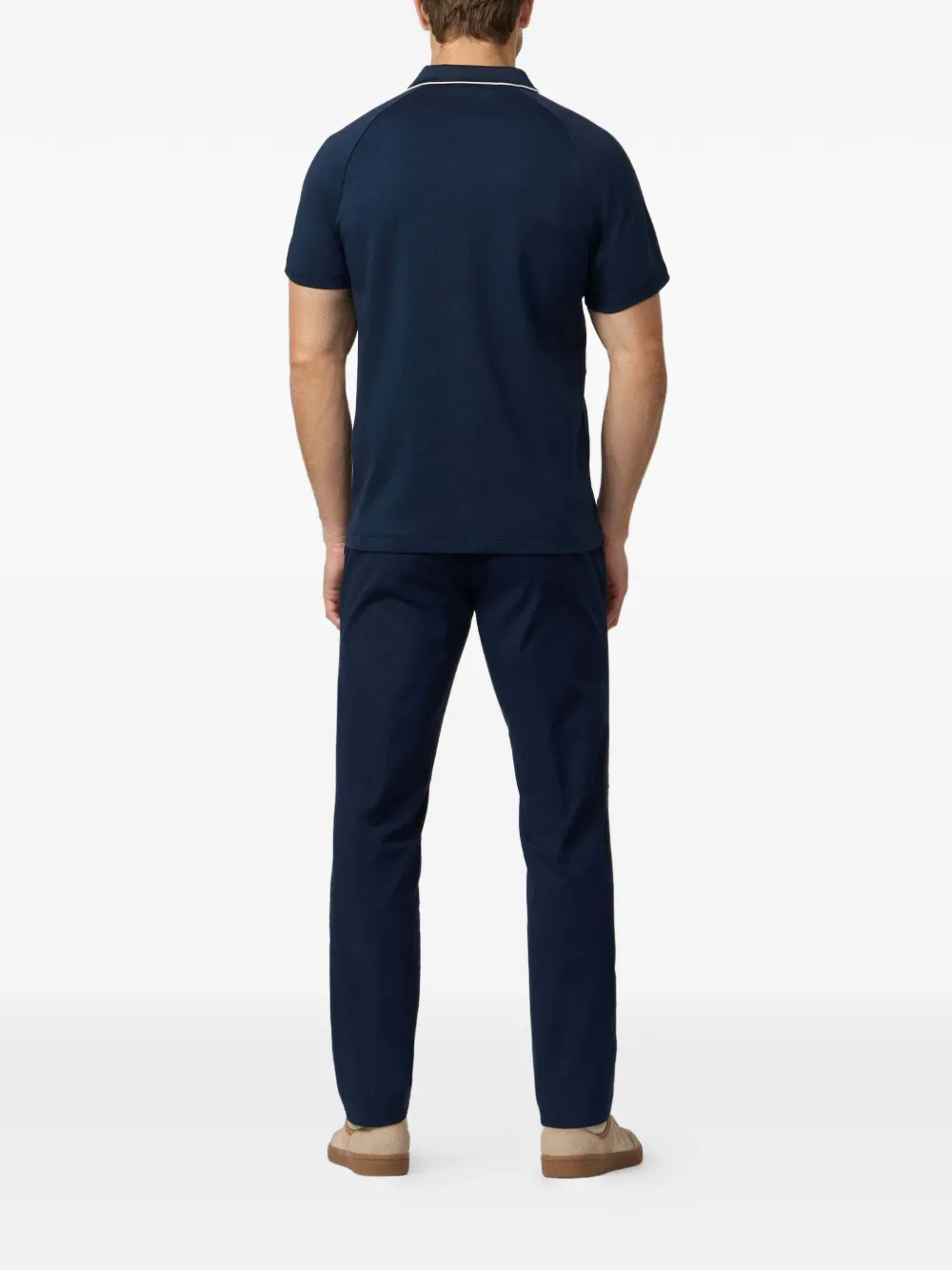 Hackett London Poloshirt met geborduurd logo Blauw