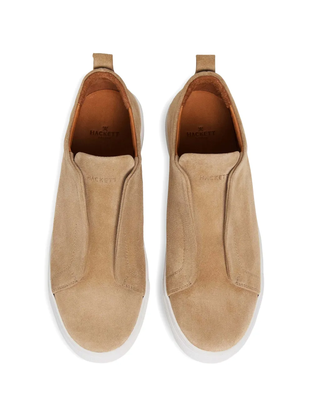 Hackett London Vision suède slip-on sneakers Beige