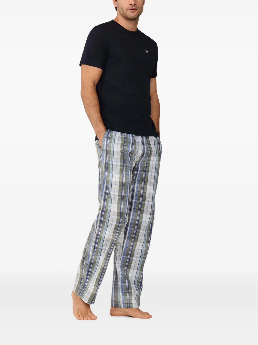 Hackett London Geruite katoenen pyjama Blauw