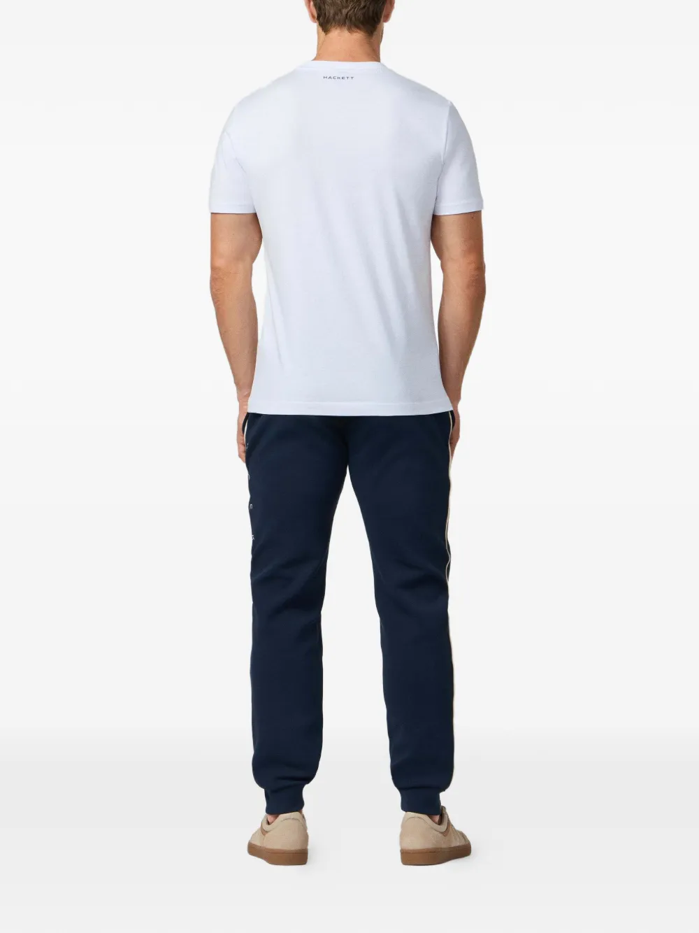Hackett London Katoenen T-shirt met logoprint Wit