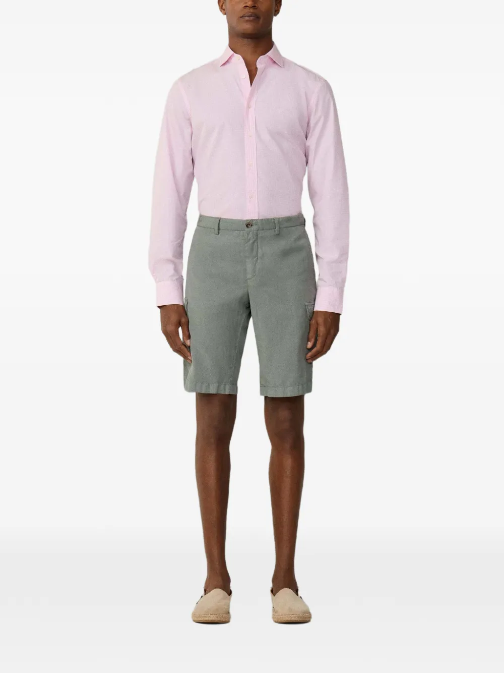 Hackett London Sanderson geverfde cargo shorts Groen