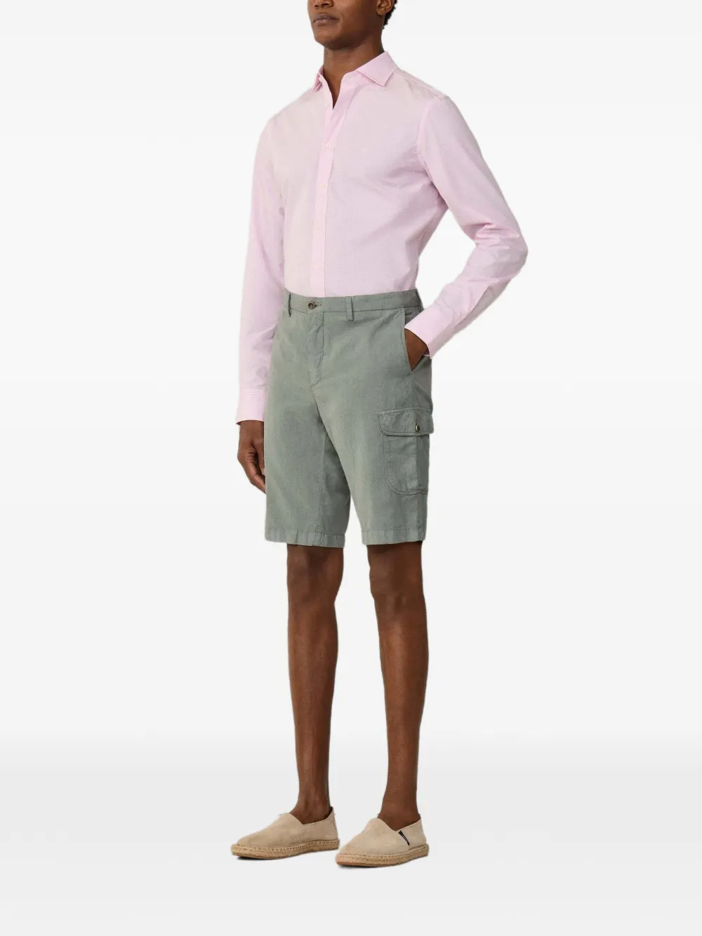 Hackett London Sanderson geverfde cargo shorts Groen