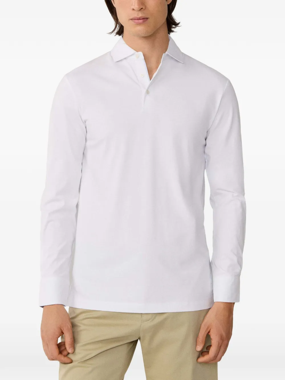 Hackett London Jersey poloshirt Wit