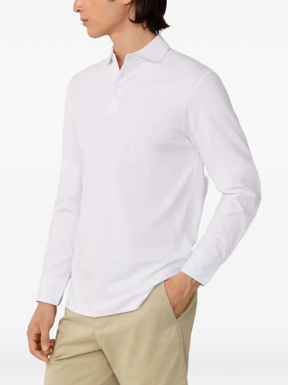 Hackett London Jersey poloshirt Wit