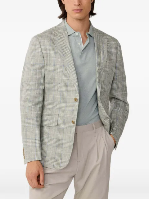 Hackett London Prince of Wales-pattern linen blazer