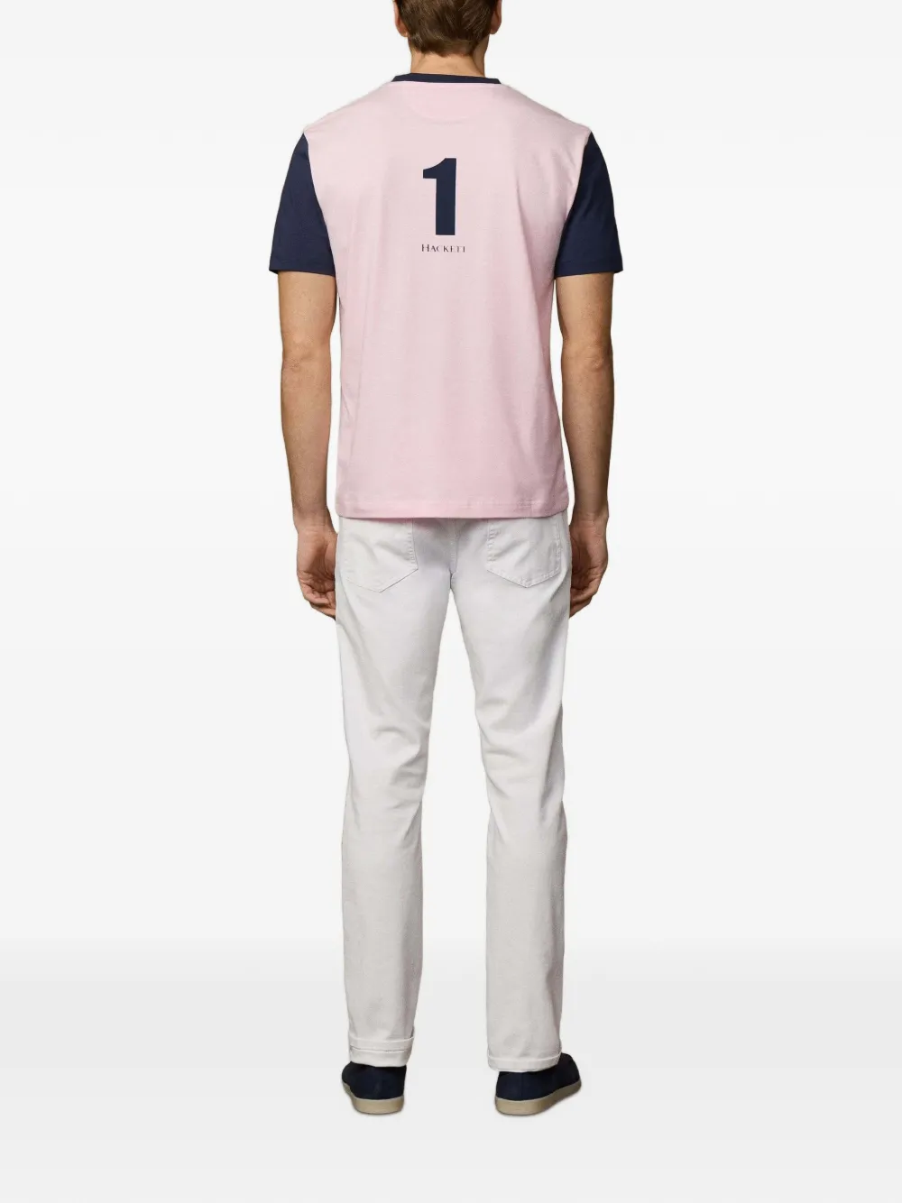 Hackett London T-shirt met colourblocking Groen