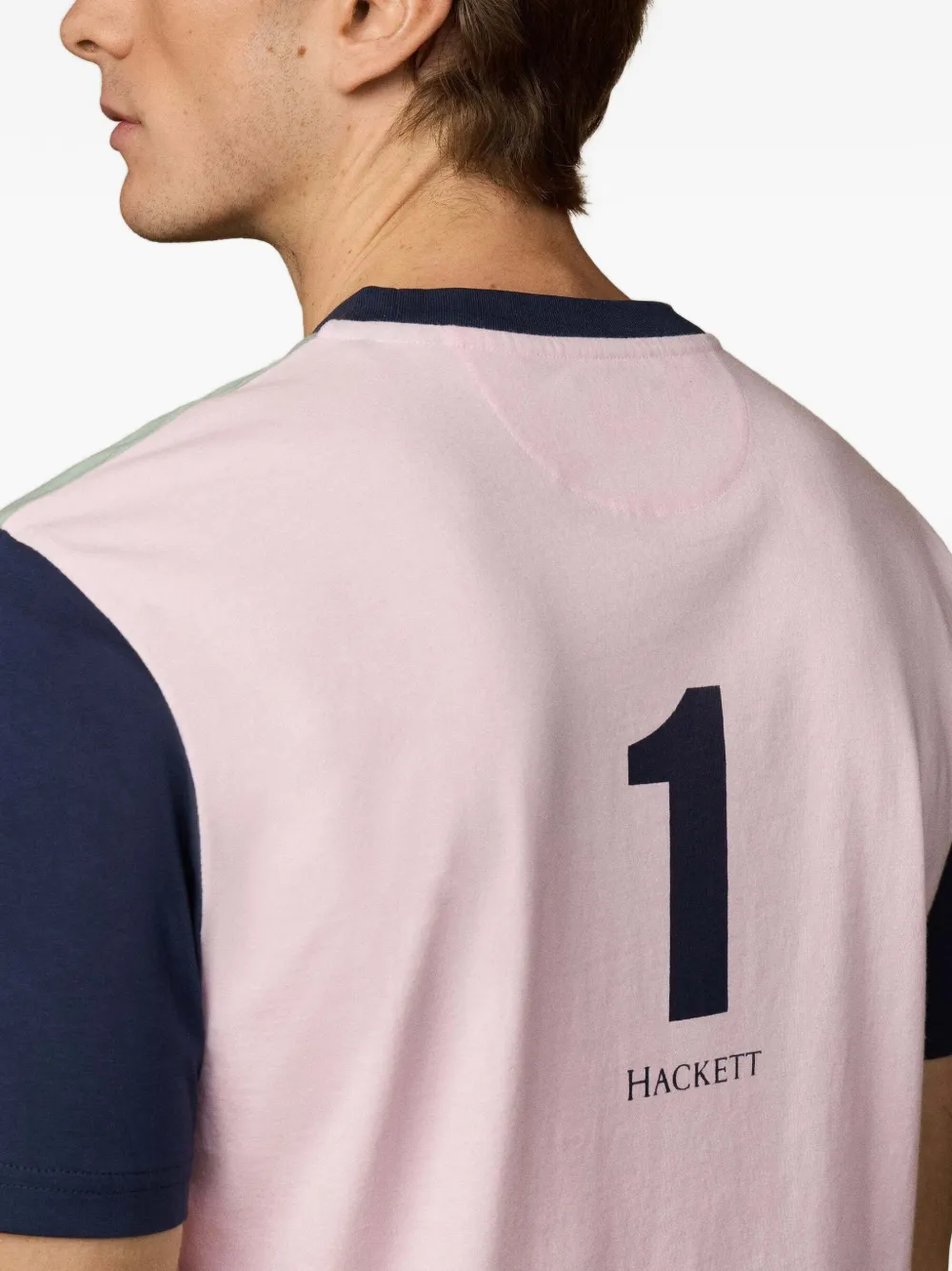Hackett London T-shirt met colourblocking Groen