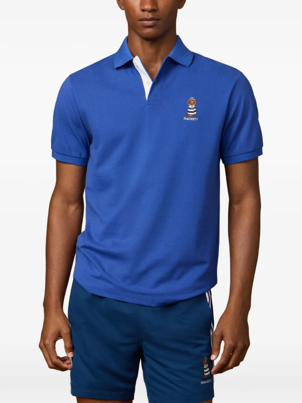 Hackett London Heritage Harry poloshirt Blauw
