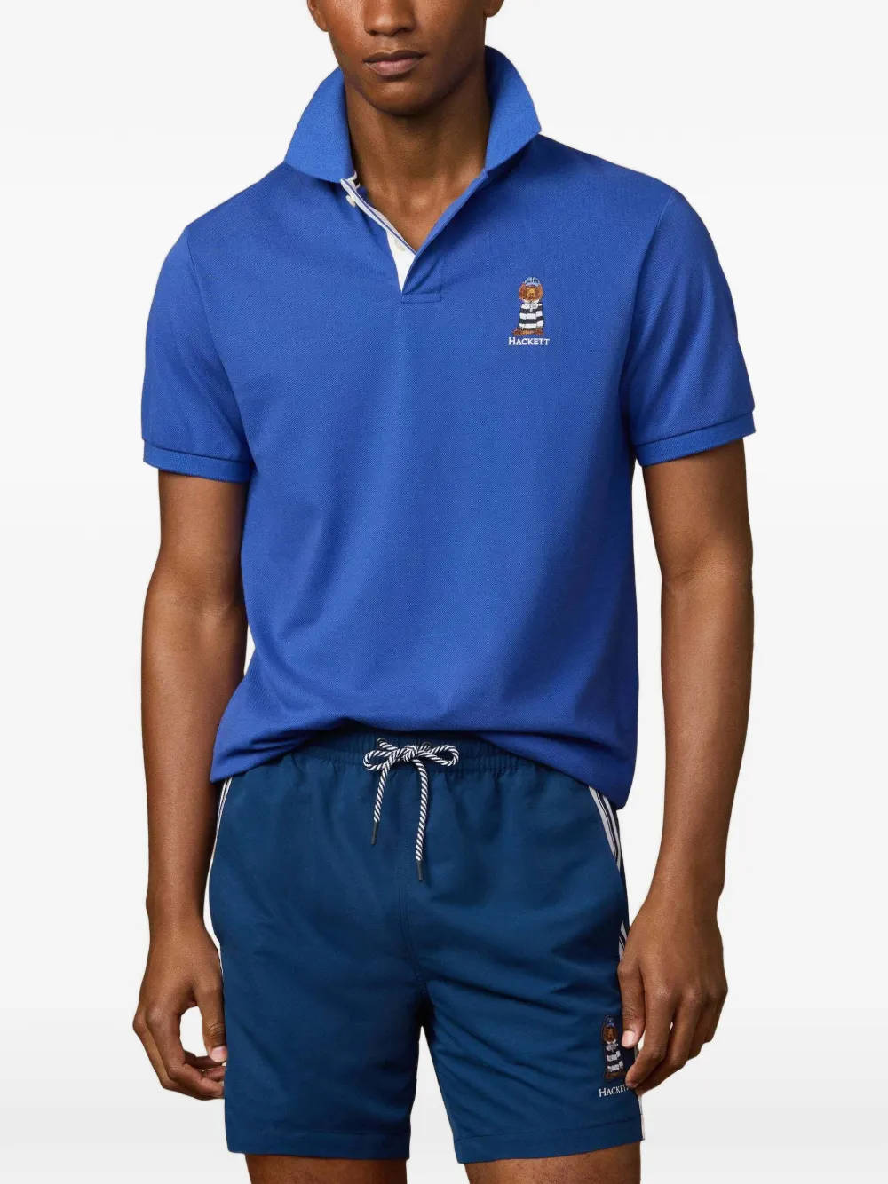 Hackett London Heritage Harry poloshirt Blauw