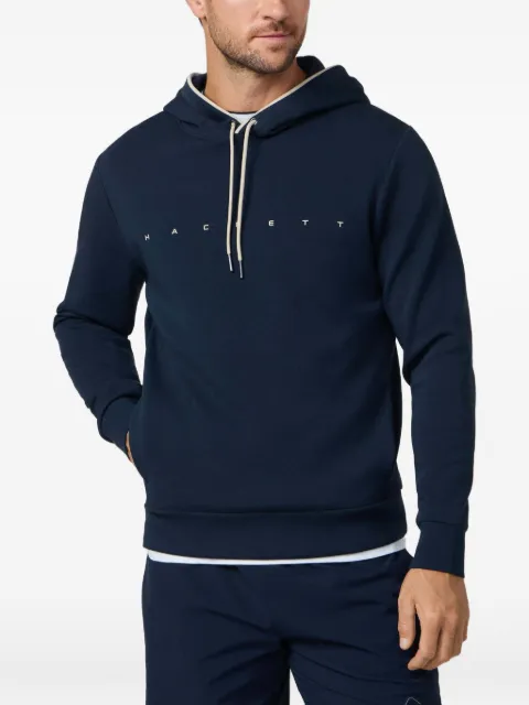 Hackett logo-print interlock hoodie