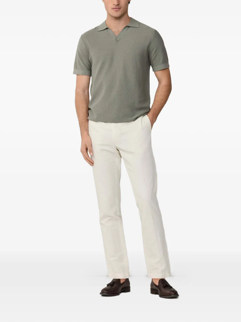 Hackett London Riviera T-shirt met stiksel Groen
