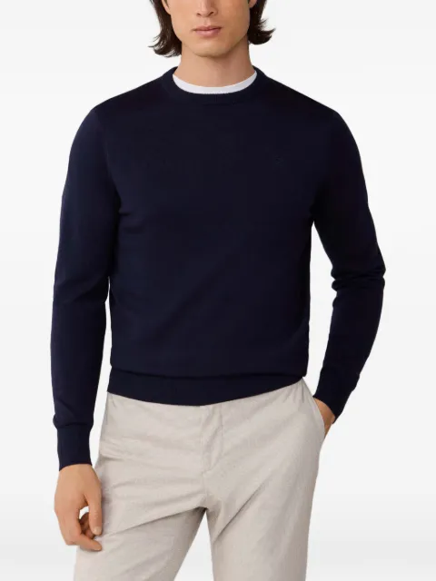 Hackett London sudadera con cuello redondo y bordado