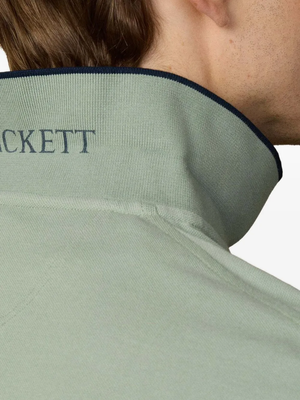 Hackett London Poloshirt met afwerking en logoprint Groen