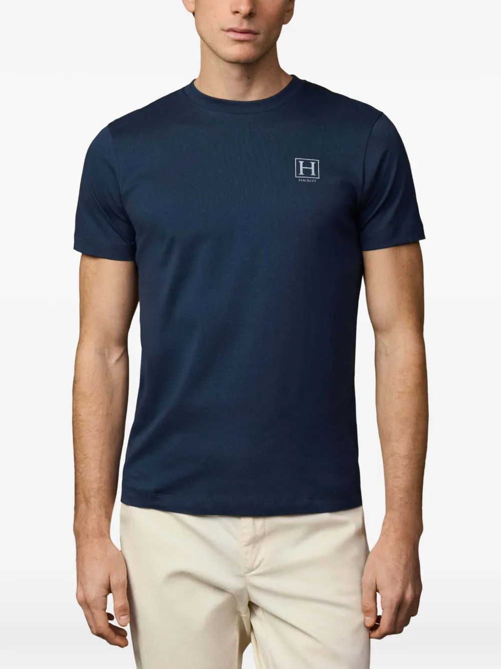 Hackett London T-shirt met logoprint Blauw