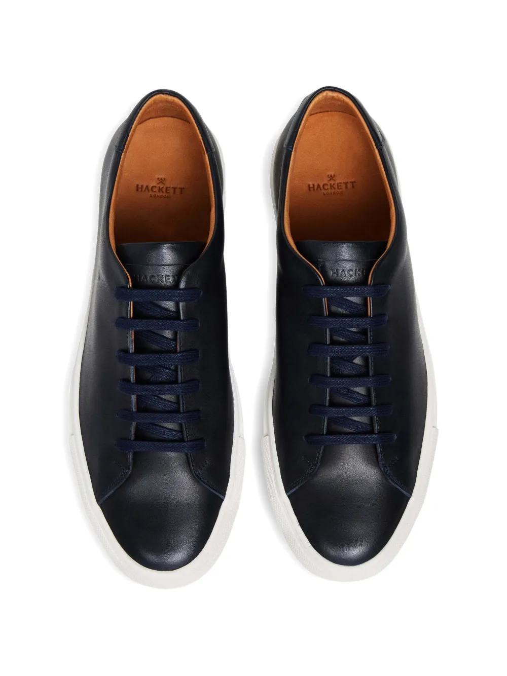 Hackett London Idol Derby leren sneakers Blauw
