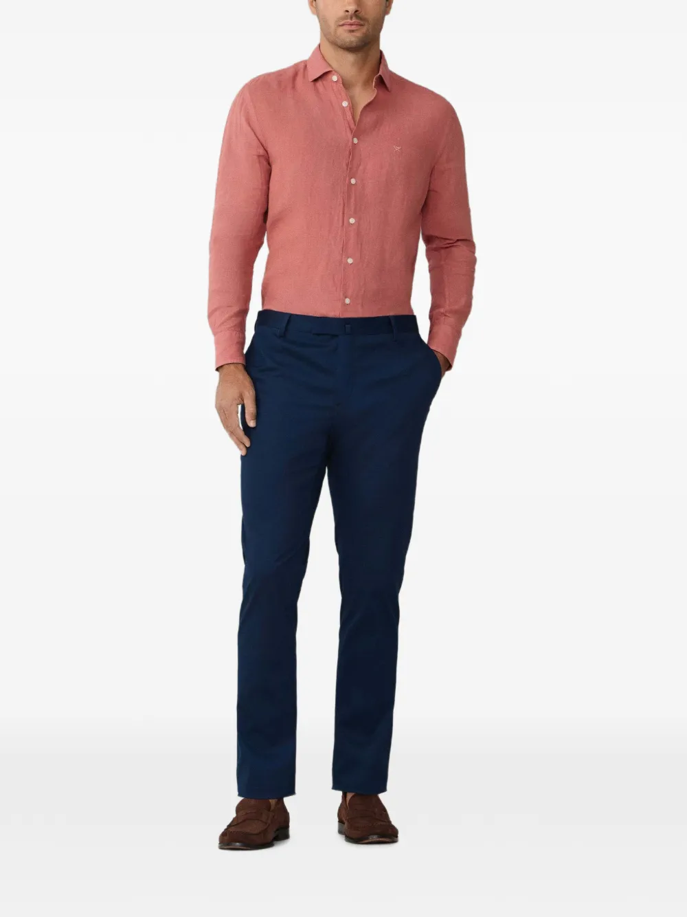 Hackett London Kensington slim-fit broek Blauw