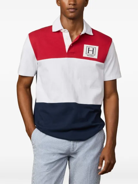 Hackett London colour-blocked polo shirt