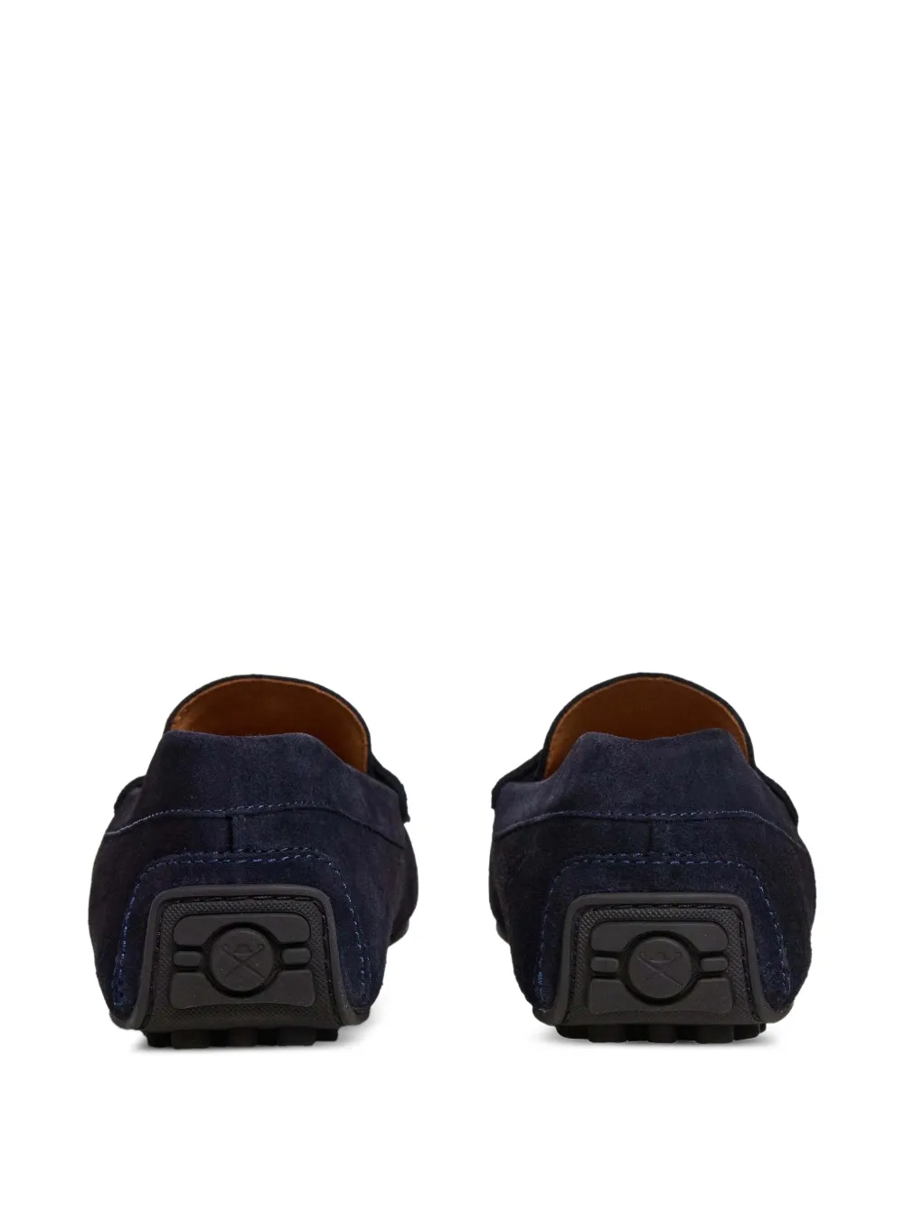 Hackett London Driver Saddle suède loafers Blauw