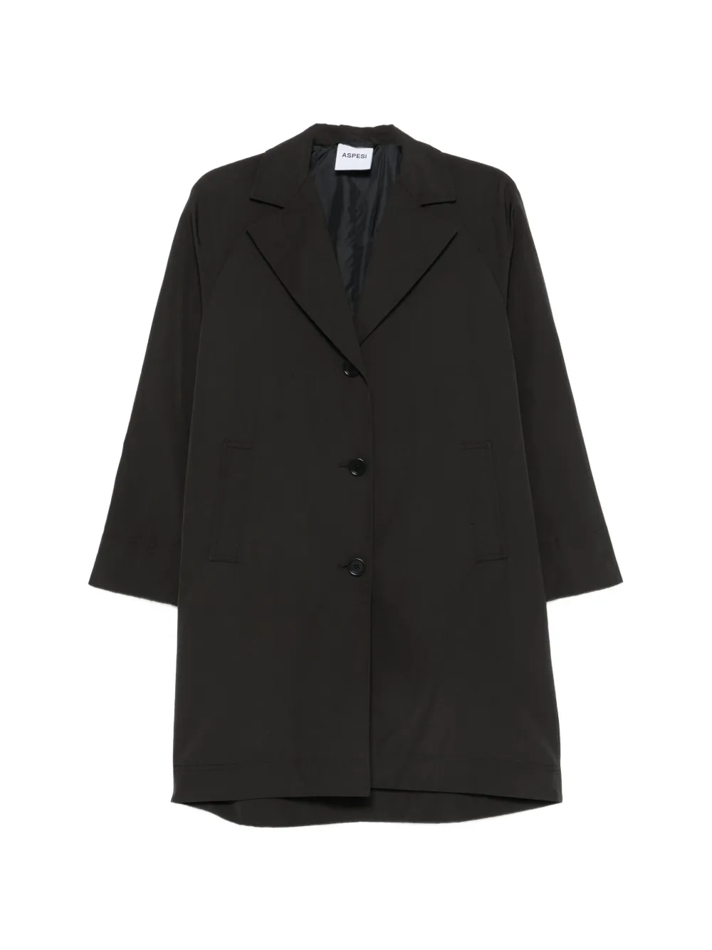 ASPESI notch-lapel button-fastening coat - Black