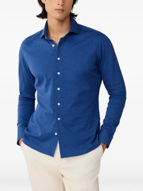Hackett London camisa de piqué con cuello Kent