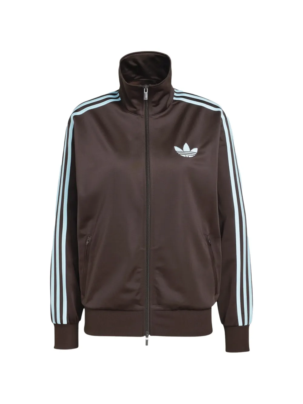 adidas logo-embroidered stripe-detail jacket - Grau