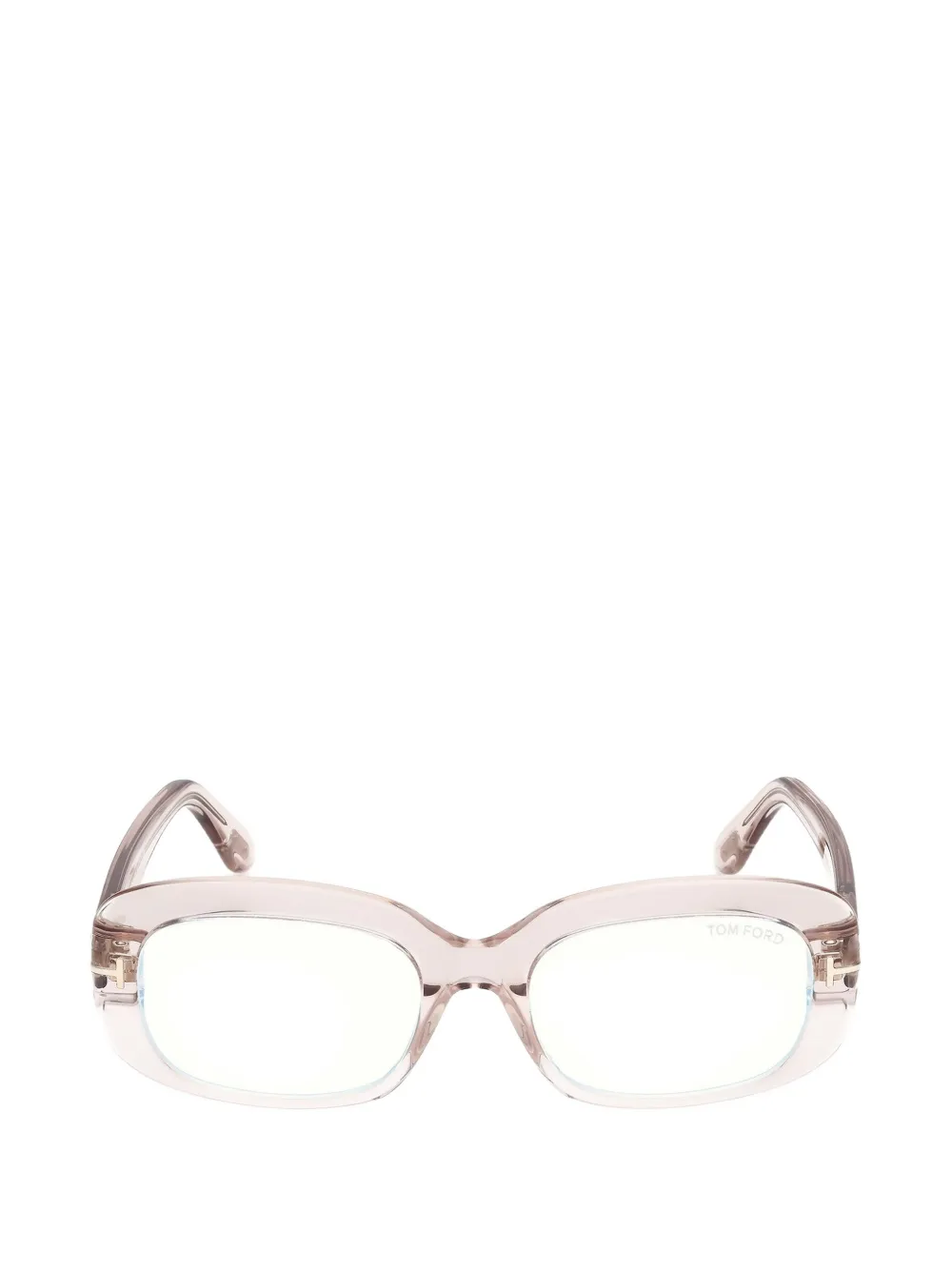 TOM FORD Eyewear T-logo rectangle-frame glasses - Rosa