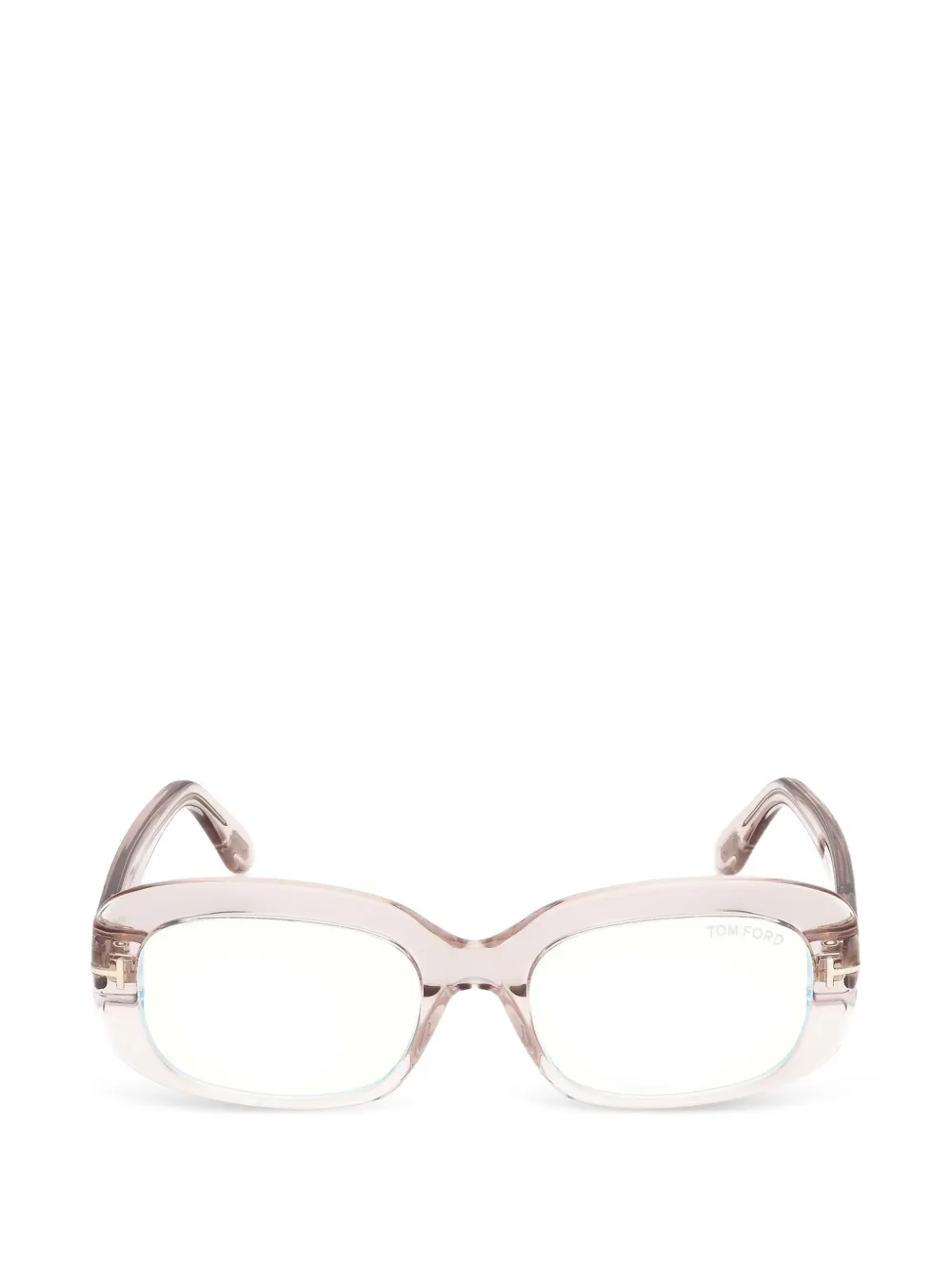 TOM FORD Eyewear T-logo rectangle-frame glasses - Rosa