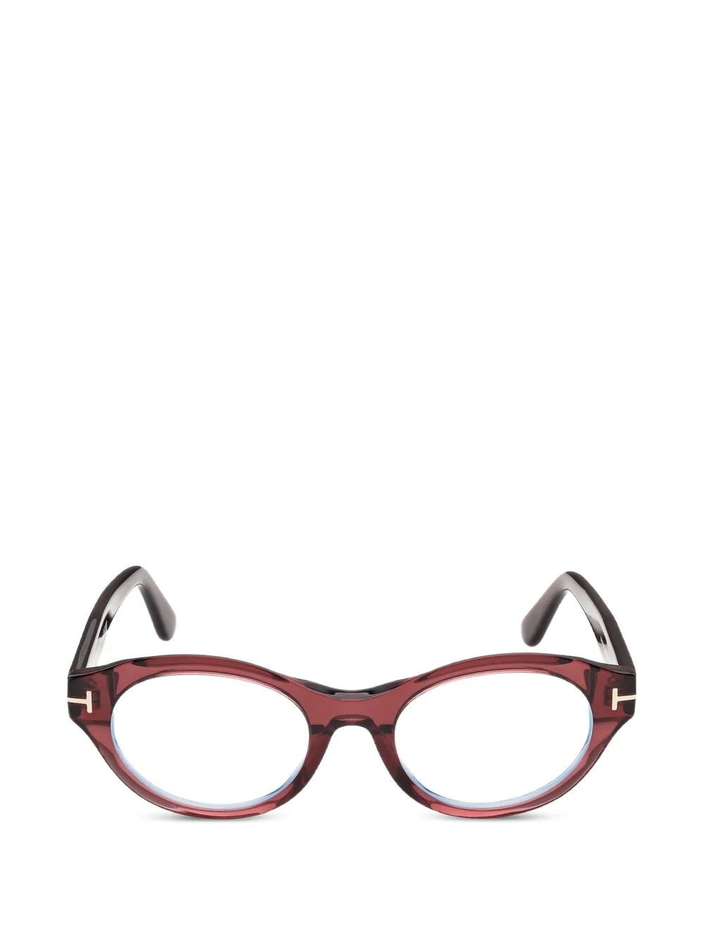 TOM FORD Eyewear T-logo cat-eye glasses - Rosso