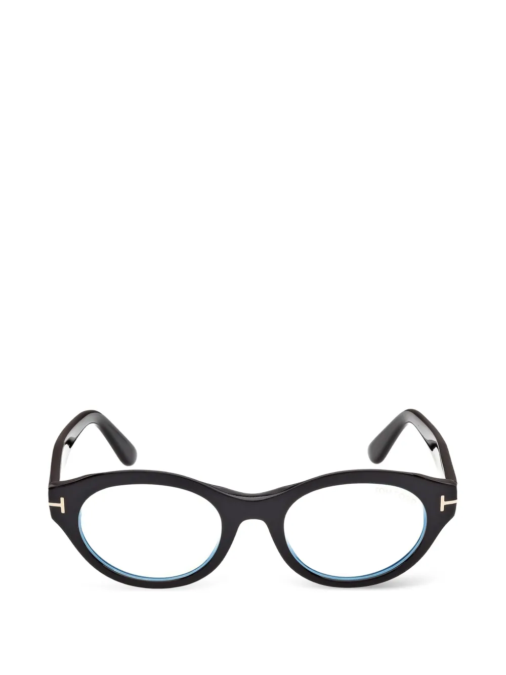 TOM FORD Eyewear T-logo round-frame glasses - Nero