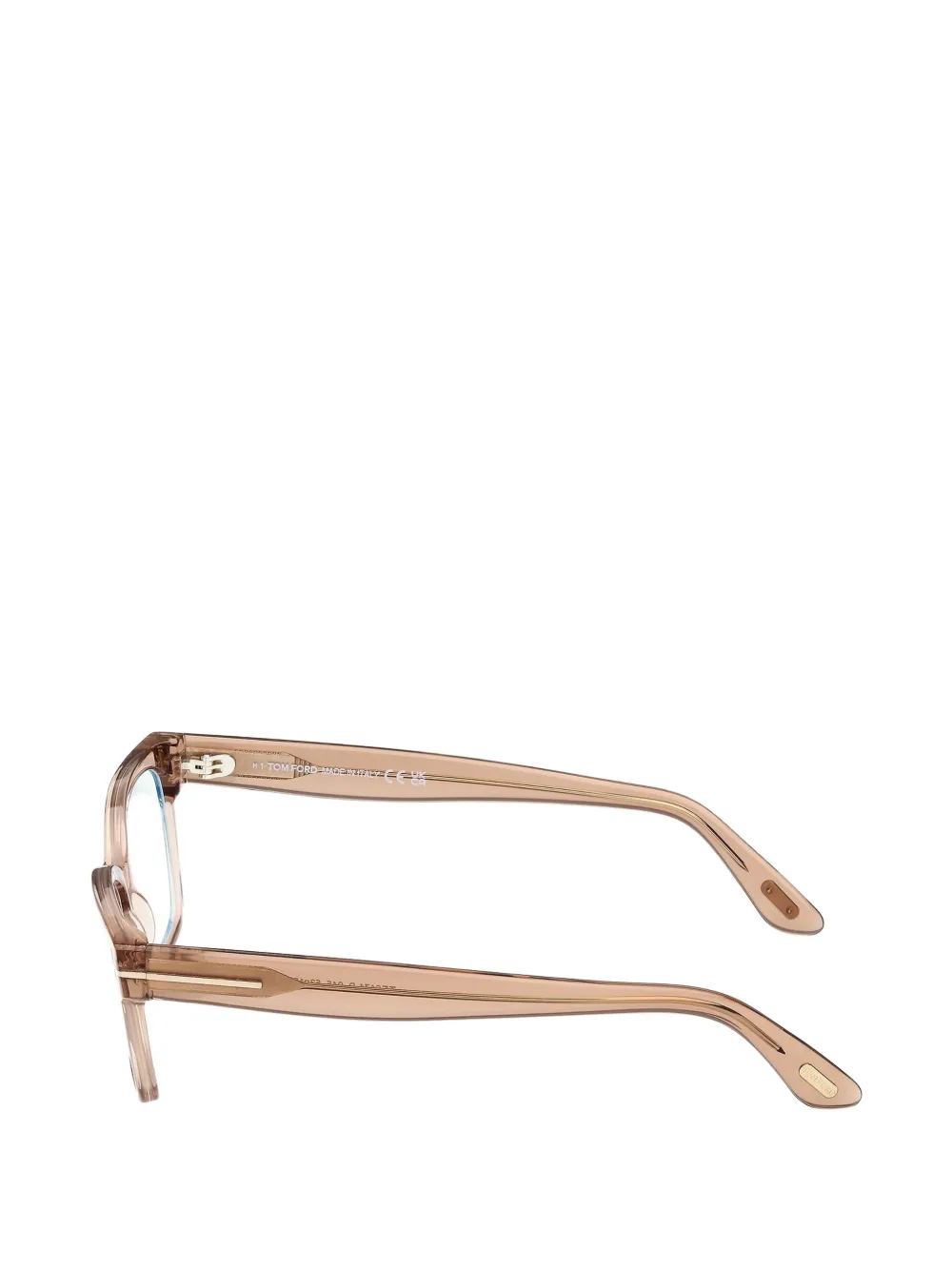 TOM FORD Eyewear Bril met rechthoekig montuur en T-logo Roze