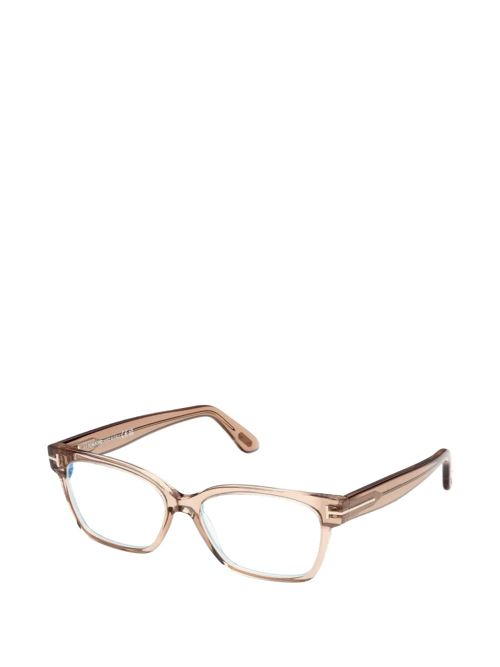 TOM FORD Eyewear Bril met rechthoekig montuur en T-logo Roze