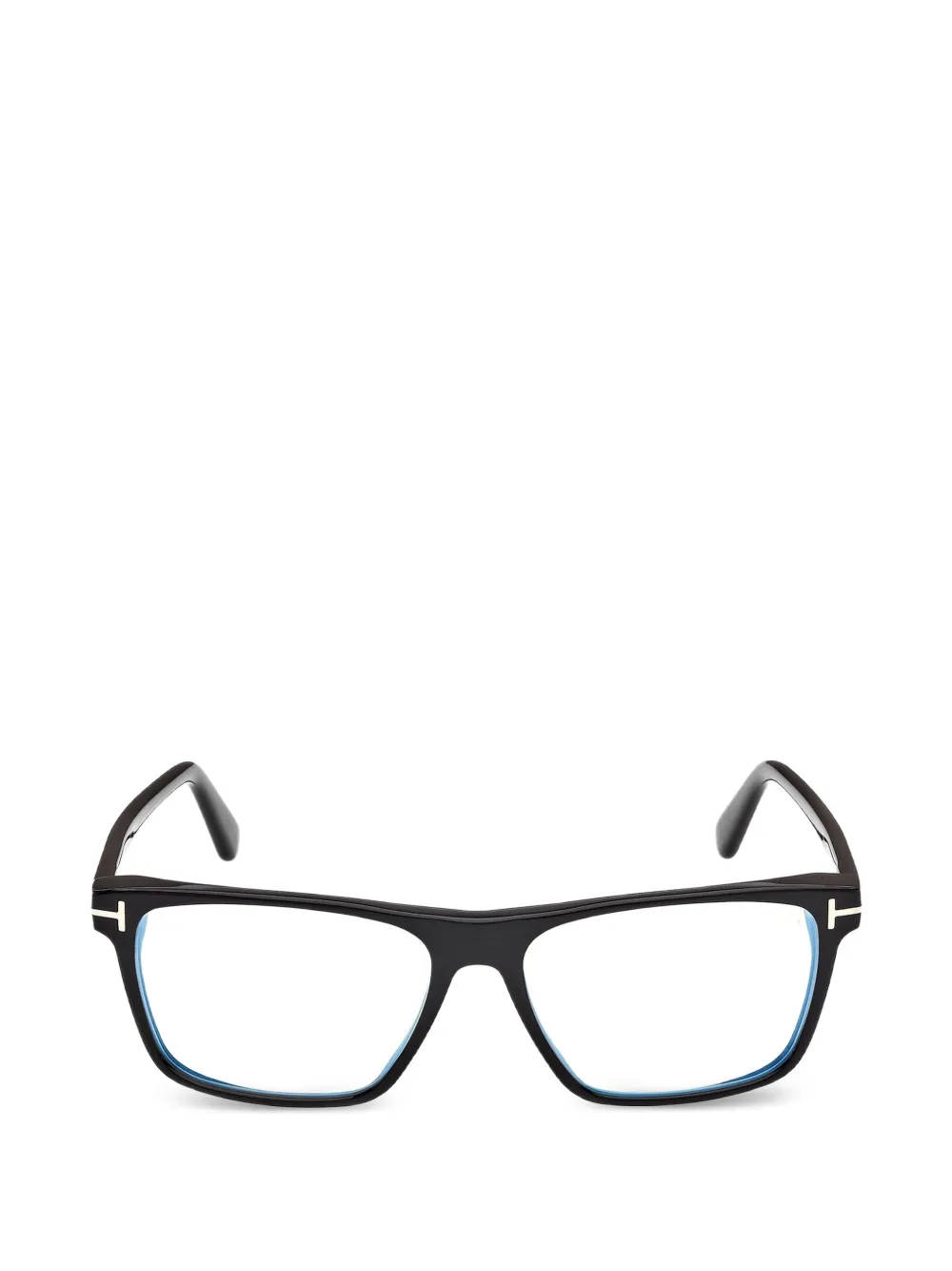 TOM FORD Eyewear T-logo rectangle-frame glasses - Nero